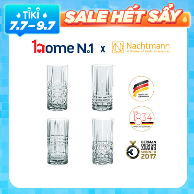 Bộ 4 ly pha lê cao Nachtmann Highland - Hàng chính hãng Đức