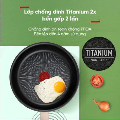 Bộ nồi chảo Tefal So Matcha - Nồi 24cm, Chảo 20cm, Chảo sâu 28cm, Xẻng, Vá