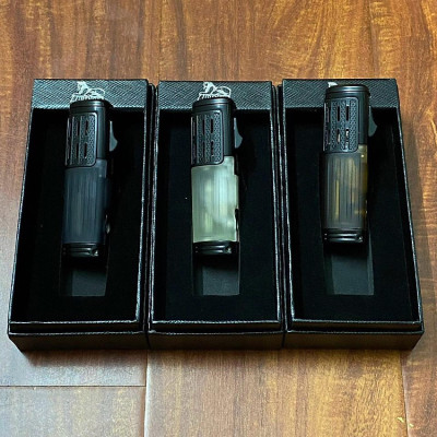 Vỏ Hột Quẹt Bật Lửa khò 3 tia nhìn rõ dung lượng gas kèm đục lỗ Lubinski SK44