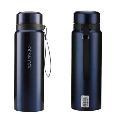 Bình Giữ Nhiệt Vacuum Bottle Lock&Lock màu xanh đậm LHC6180FU 800ml, Hàng chính hãng, thép không gỉ, độ bền cao - JoyMall