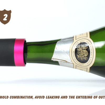 Nắp đậy bảo quản chai rượu vang, sâm panh thế hệ mới nhiều màu sắc