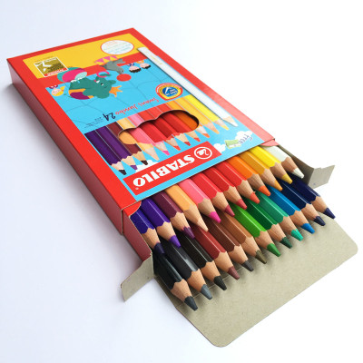 Bộ bút chì màu STABILO Swans Jumbo 24 cây - Hộp 24 màu (CLJ1879-24)