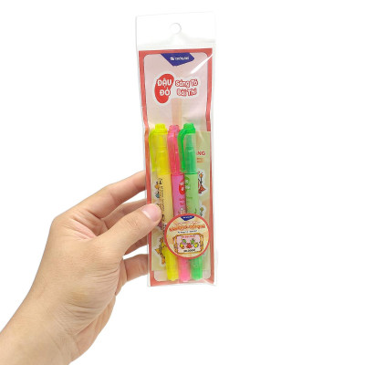 Vỉ 3 Bút Dạ Quang - Thiên Long HL-03 - Quét QR Xem Khuyến Mãi (Mẫu Bao Bì Giao Ngẫu Nhiên)