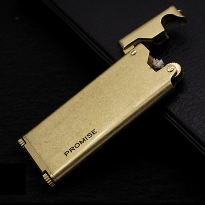 Vỏ Hột Quẹt Bật Lửa Xăng Đá Promise BNC-007Y Kiểu Dáng Độc Lạ Siêu Mỏng Cao Cấp - Dùng Xăng Bấc Đá