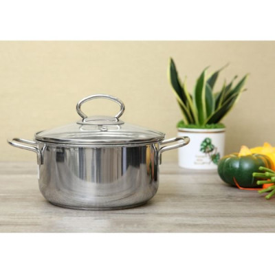 Nồi inox Fivestar 3 đáy từ Sanwich 28CM nắp kính