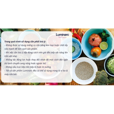 Tô Thủy Tinh Luminarc Diwali Trianon Trắng 18cm đựng thứ ăn, kháng vỡ, cường lực - Bộ 3 cái - N3651