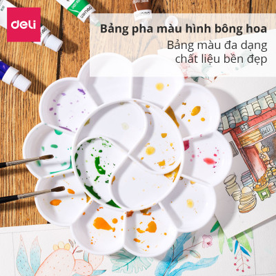 Khay pha màu 10/14 ngăn Deli - 1 chiếc - 9402 / 9403