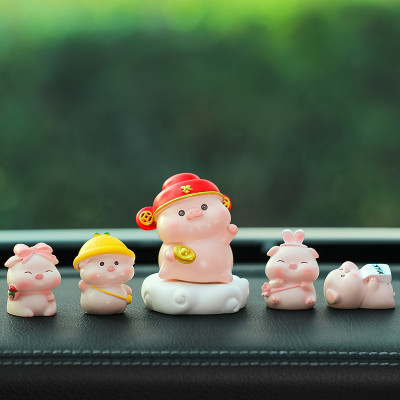Mô hình heo thần tài cưỡi mây trang trí ô tô decord nhà cửa_ Hàng chính hãng