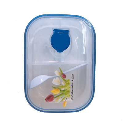 Hộp cơm trưa văn phòng 3 ngăn nhựa SOng Long cao cấp -Tặng kèm thìa phíp