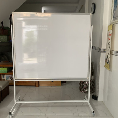 Bảng di động 2 mặt trắng viết bút lông Poly có kẻ ô ly Bavico-1,2x1,2m