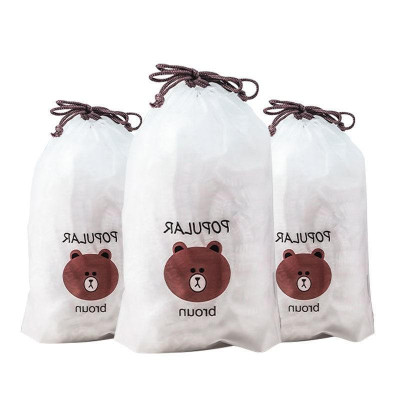 Màng bọc thực phẩm set 100 chiếc co giãn siêu dai có chun hình túi gấu