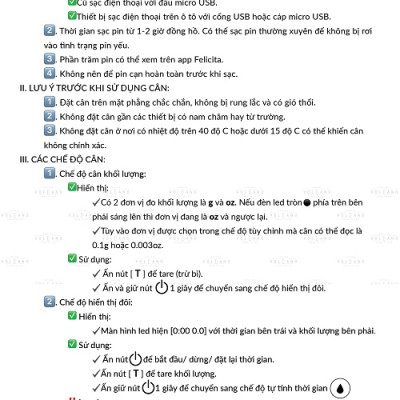 Cân điện tử Felicita Arc cho pha chế cà phê espresso đồ uống có đếm giờ pin sạc