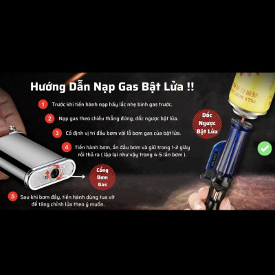 Gas bơm bật lửa hột quẹt chai vàng nhỏ loại 200ml
