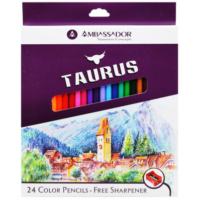 Hộp 24 Bút Chì Màu Dài - Kores Ambassador