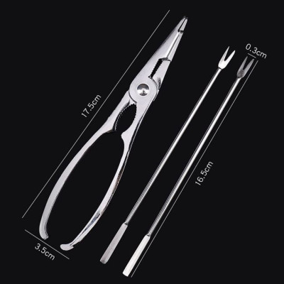 HÀNG CAO CẤP Bộ hộp 7 Dụng Cụ Ăn Cua Ghẹ Sò Ngao Tôm Hùm Hải Sản Đa Chức Năng inox 304