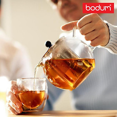 Bình pha trà kiểu Pháp Bodum Assam 500ml tay cầm thủy tinh 1807-16, xuất xứ Bồ Đào Nha