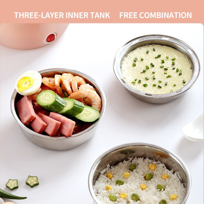 Hộp Cơm Điện Cặp Lồng Điện Hâm Cơm Tự Động 3 Tầng PS-103 - Màu Ngẫu Nhiên - Hàng Chính Hãng