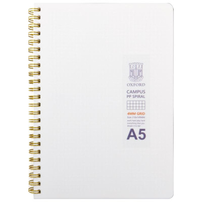 Sổ Lò Xo Milk A5 Ô Vuông 4 mm 80 Trang - Oxford DJ39A52