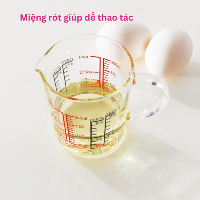 Ca đo lường thủy tinh Hario 200ml (CMJW−200)