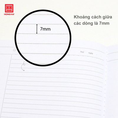 Vở kẻ ngang Hồng Hà 72 trang - May gáy - Studh Moka 1460 định lượng 70 m2 độ sáng 90-92 ISO Khổ vở 180 x 252 mm (Giao bìa ngẫu nhiên)