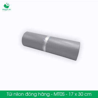 MT0S - 17x30 cm - Túi nilon gói hàng - 100 túi niêm phong đóng hàng màu xám