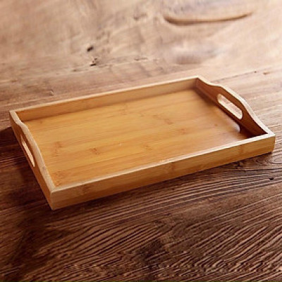 Khay đựng cốc uống nước gỗ tre