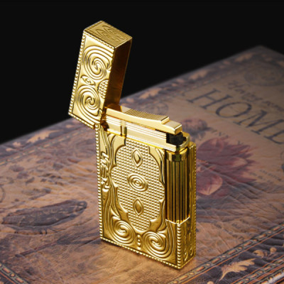 Vỏ Hột Quẹt Bật Lửa Upon Gas Đá D60V Họa Tiết Hoa Văn Đẹp Độc Lạ - Dùng Gas Đá Cao Cấp