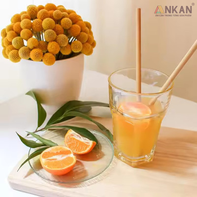 Ống hút tre 24cm tái sử dụng dùng cho ly cao, nước ép, sinh tố