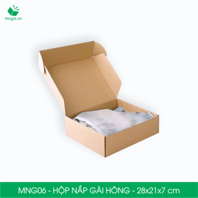 MNG06 - 28x21x7cm - Combo 100 hộp nắp gài hông - Thùng carton đóng hàng 
