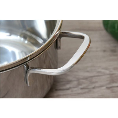 Nồi inox Fivestar 3 đáy từ Sanwich 26cm nắp kính