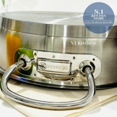 Nồi inox cao cấp Korkmaz Proline 4.5 lít thân thấp - A1170 - Hàng Chính Hãng