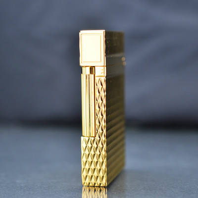 Vỏ Hột Quẹt Bật Lửa Gas Đá S.T Upon D69V Thiết Kế Họa Tiết Vân Kim Cương Mini Độc Đáo - Dùng Gas Đá Cao Cấp