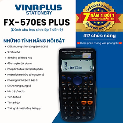 Máy Tính Học Sinh FX-570ES PLUS Bảo Hành 7 Năm, Hàng Chính Hãng