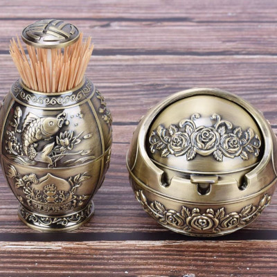 LỌ ĐỰNG TĂM  ĐỒNG GIẢ CỔ TRÒN - ANTH501