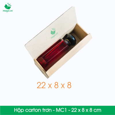 MC1 - 22x8x8 cm - 50 Thùng hộp carton trơn đóng hàng