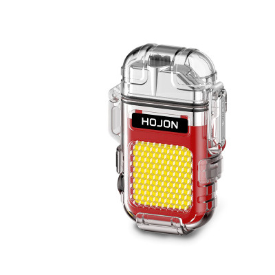 Vỏ Hột Quẹt Hojon F33 Plasma 2 Tia Sạc USB Kiêm Đèn Pin Siêu Sáng Chống Nước Cực Tốt - Nhiều Màu