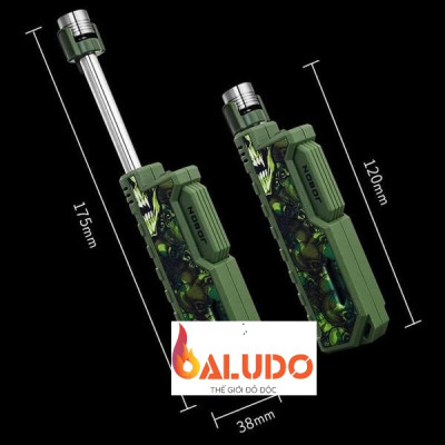 Vỏ hộp quẹt bật lửa khò 1 tia ZB-196 cổ dài có khóa ga