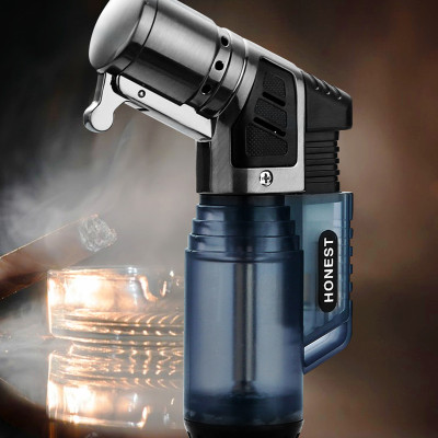 Vỏ Hột Quẹt Bật Lửa Gas Honest BCZ-779 Khò 3 Tia Cực Mạnh, Nhìn Thấy Lượng Gas Bên Trong - Nhiều Màu