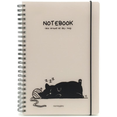 Số Lò Xo Kẻ Ngang Black Cat - Morning Glory 88578 (Mẫu Màu Giao Ngẫu Nhiên)