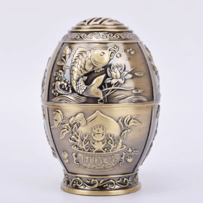 LỌ ĐỰNG TĂM  ĐỒNG GIẢ CỔ TRÒN - ANTH501