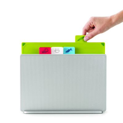 Joseph Joseph - Bộ thớt cao cấp Index Chopping Board Set Regular Silver 601312