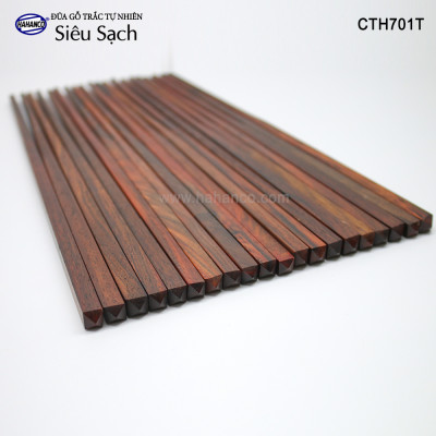 Đũa gỗ Trắc Việt Nam vân đẹp siêu sạch (10 đôi rất đẹp) - CTH701T - gỗ Trắc tự nhiên - Sang trọng trên bàn ăn