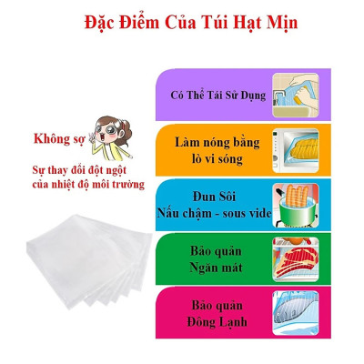 Bộ 2 cuộn túi hút chân không cao cấp 1 mặt nhám - cuộn dài 5m (có nhiều size kích thước khác nhau) - Hàng chính hãng