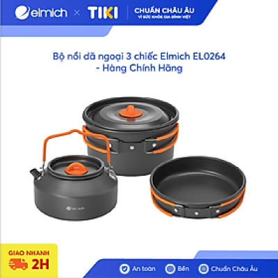Bộ nồi dã ngoại 3 chiếc Elmich EL0264 - Hàng Chính Hãng