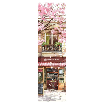 5 Cái Bookmark Kẹp Sách, Dấu Trang Hoạ Tiết Phong Cảnh Quán Cafe 4 Mùa - SBOOKS