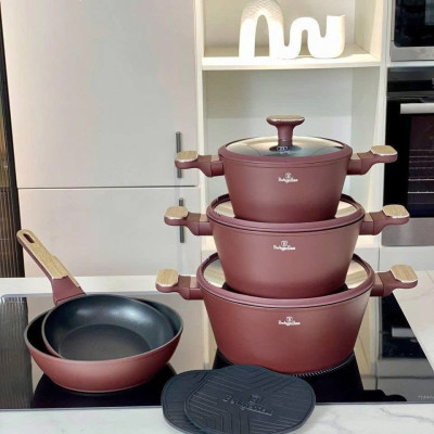 Bộ nồi đỏ 10 món Berlinger Haus BH/8305 hàng chính hãng