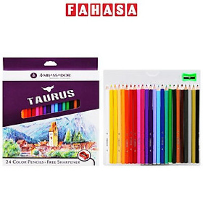 Hộp 24 Bút Chì Màu Dài - Kores Ambassador