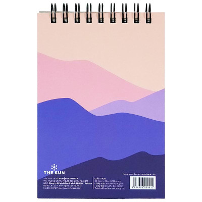 Sổ Lò Xo Trên Giấy Trơn - 160 Trang 9 x 13 cm 80gsm - Nature On Sunset - The Sun 02