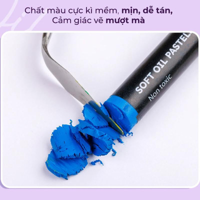 Hộp 12 Bút Sáp Dầu Thân Tròn - Soft Oil Pastels - Colokit OP-C032