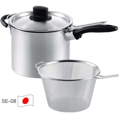Bộ nồi xửng 2in1 hấp/ luộc inox có tay cầm Tsubame ( 18cm & 22cm ) sử dụng được trên mọi loại bếp - Hàng nội địa Nhật Bản.